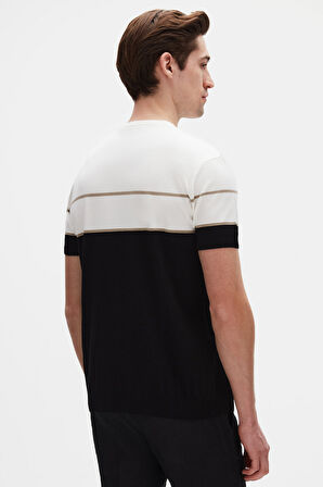 Ds Damat Slim Fit Ekru Rayon Triko T-Shirt