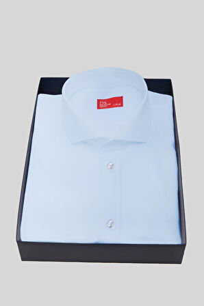 Damat Slim Fit Mavi Kutulu Gömlek