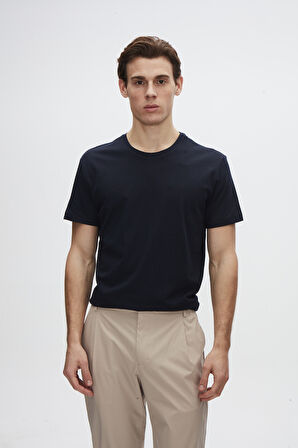Ds Damat Relaxed Fit Lacivert %100 Pamuk T-Shirt