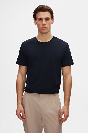 Ds Damat Relaxed Fit Lacivert %100 Pamuk T-Shirt