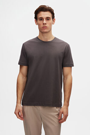 Ds Damat Relaxed Fit Antrasit %100 Pamuk T-Shirt