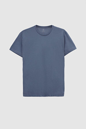 Ds Damat Relaxed Fit Füme %100 Pamuk T-Shirt
