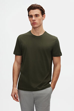 Ds Damat Relaxed Fit Haki %100 Pamuk T-Shirt