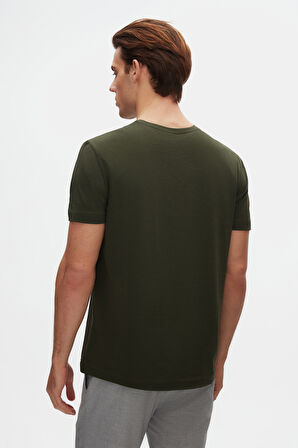 Ds Damat Relaxed Fit Haki %100 Pamuk T-Shirt