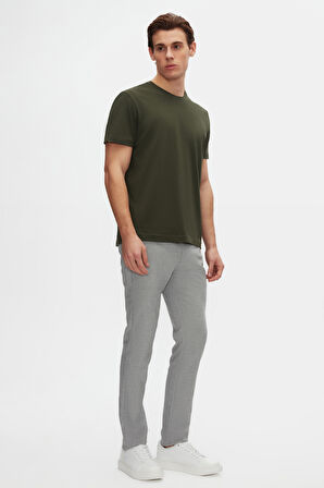 Ds Damat Relaxed Fit Haki %100 Pamuk T-Shirt