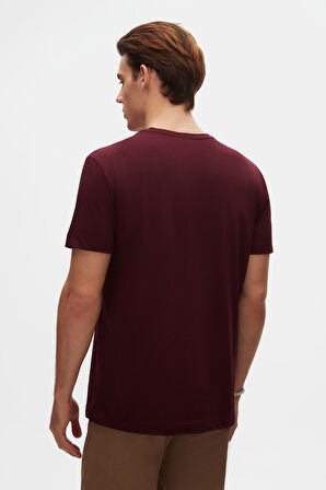 Ds Damat Relaxed Fit Mürdüm %100 Pamuk T-Shirt