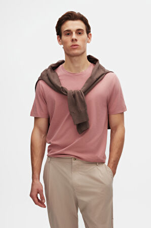 Ds Damat Relaxed Fit Pembe %100 Pamuk T-Shirt