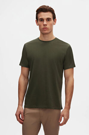 Ds Damat Slim Fit Kahve/Haki/Ekru 3'Lü T-Shirt