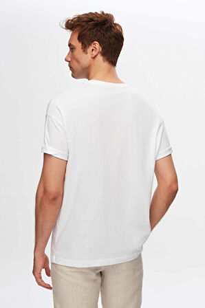 Ds Damat Slim Fit Beyaz 3'Lü Set V Yaka T-Shirt