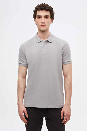 Ds Damat Regular Fit Açık Turkuaz/Kayısı/Gri Pike Dokulu %100 Pamuk Polo Yaka T-Shirt