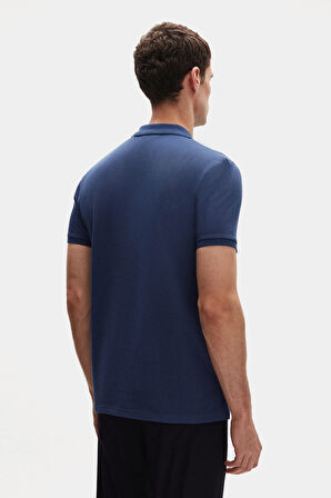 Ds Damat Slim Fit Indigo Kutulu Polo Yaka T-Shirt 4HC14ORTKPLO1