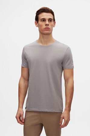 Ds Damat Slim Fit Siyah/antrasit/gri 3'lü T-Shirt 4HC14ORTBN533