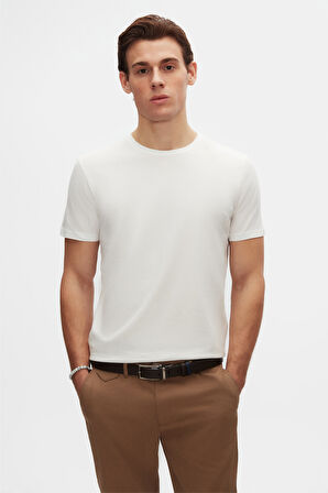 Ds Damat Slim Fit Lacivert/vizon/beyaz 3'lü T-Shirt 4HC14ORTBN533