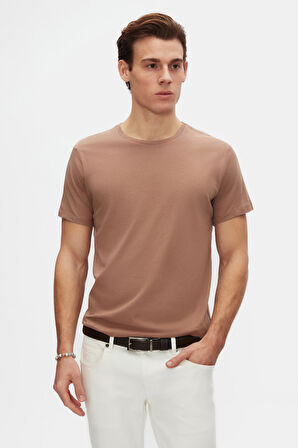 Ds Damat Slim Fit Vizon/yeşil/beyaz 3'lü T-Shirt 4HC14ORTBN533