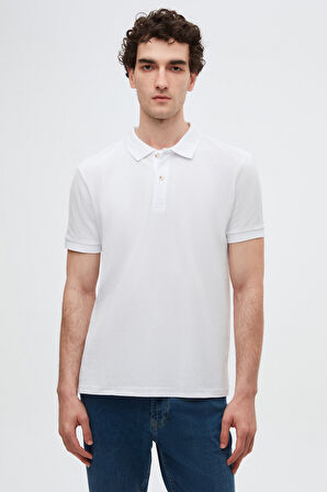 Ds Damat Regular Fit Tütün/kayısı/beyaz Pike Dokulu %100 Pamuk Polo Yaka T-Shirt 6HC14ORTBN510