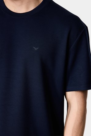 Ds Damat Comfort Lacivert Bisiklet Yaka T-Shirt