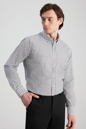 Ds Damat Slim Fit Siyah Çizgili Gömlek
