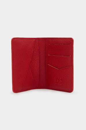 Ds Damat Kırmızı %100 Hakiki Deri Kartlık Cüzdan