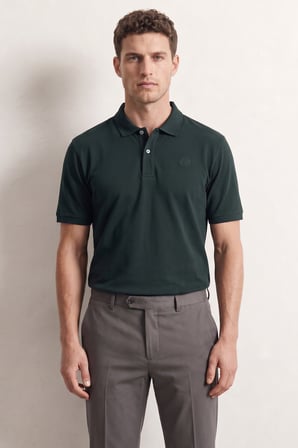 Ds Damat Regular Fit Zümrüt Yeşili %100 Pamuklu Uzun Ömürlü Kıvrılmaz Polo Yaka Nakışlı T-Shirt