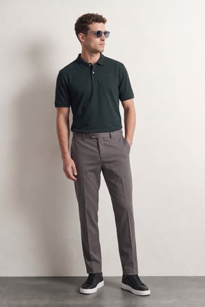 Ds Damat Regular Fit Zümrüt Yeşili %100 Pamuklu Uzun Ömürlü Kıvrılmaz Polo Yaka Nakışlı T-Shirt