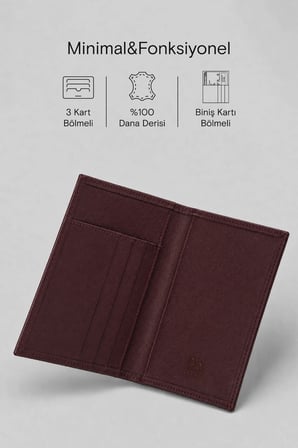 Ds Damat Bordo Kutulu Hakiki Deri Akıllı Takip Cihazlı Kaybolmayan Pasaportluk Cüzdan