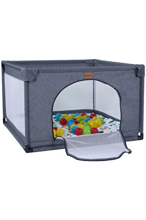 Playard Güvenli Bebek Ve Çocuk Oyun Alanı Oyun Parkı 100x100 Cm Oyun Matı Ve Topları