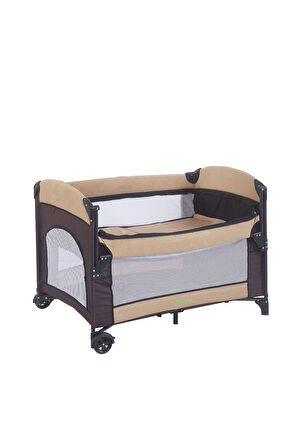 Mastic Anne Yanı Sallanır Cibinlikli Oyun Parkı Bebek Beşik 70x110 Cm