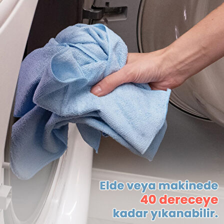 Mulpex Mikrofiber Temizlik Bezi 100 Adet - 40x40 cm, 375 GSM, Parlak Dokulu, 60 gr ±2, Yüksek Emici, İz Bırakmaz