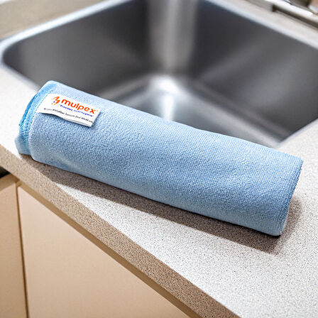 Mulpex Mikrofiber Temizlik Bezi 400 Adet - 40x40 cm, 375 GSM, Parlak Dokulu, 60 gr ±2, Yüksek Emici, İz Bırakmaz