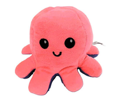 62054 Mood Değiştiren Peluş Ahtapot 20 cm. PEMBE - MAVİ
