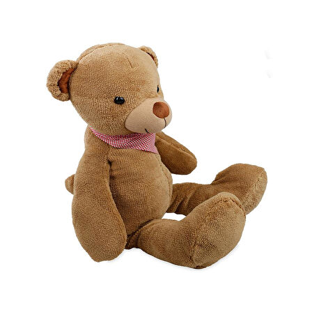 Halley Fularlı Favori Peluş Ayıcık 50 Cm. - Kahverengi