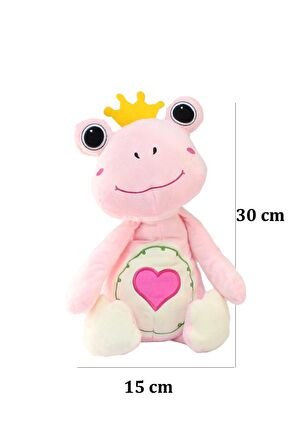 Prenses Kurbağa Peluş Oyuncak 30 cm Pembe