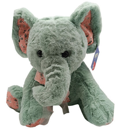 Soft Toy Kurdeleli Fil Peluş Oyuncak 32 Cm- Mint PL-62559