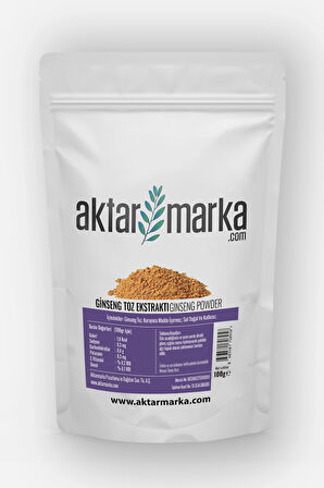 Ginseng Toz Ekstraktı 100 gr