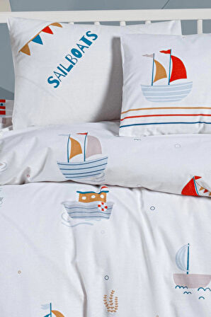Kanz Ranforce Bebek Nevresim Takımı Knz-001 Sailboats