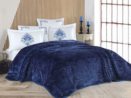 ECOSSE BLANK SET AGOSSA DAMAKS BATTANİYE SETİ BLUE