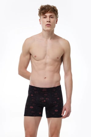 Erkek Desenli 4 lü Premium Collection Modal Uzun Boxer 4M250