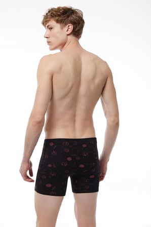 Erkek Desenli 4 lü Premium Collection Modal Uzun Boxer 4M250