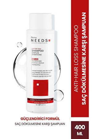 Saç Dökülmesi Karşıtı Şampuan 400ml | Güçlendirici | Amino Asit, Biotin, B3/B5/B7 Vitamin |Sülfatsız