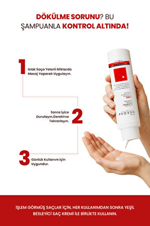 Saç Dökülmesi Karşıtı Şampuan 400ml | Güçlendirici | Amino Asit, Biotin, B3/B5/B7 Vitamin |Sülfatsız