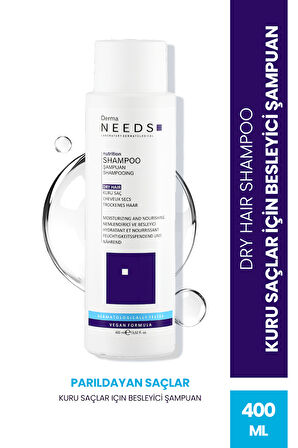 Yıpranmış ve Kuru Saçlar için Şampuan 400ml| Besleyici | Biotinli, B5 Vitaminli, Protein |Sülfatsız
