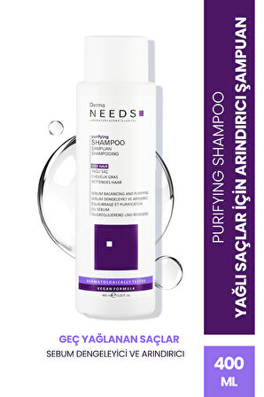 Yağlı Saçlar İçin Şampuan Şampuan 400ml |Sebum Dengeleyici| Biotinli, Sülfatsız, B5 Vitaminli 