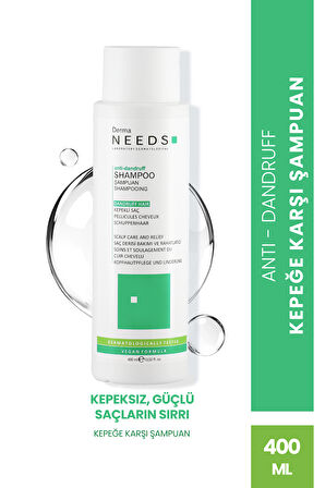 Kepek Karşıtı Şampuan 400ml | Arındırıcı  |B3 B5 B7 Vitaminli, Amino Asitli | Sülfatsız