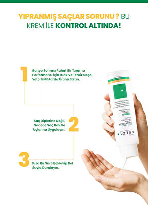 Yıpranmış ve Dökülen Saçlara Özel Besleyici Saç Kremi 400 ml | Amino Asit + Vitamin ile Güçlü Bakım