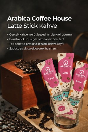 Latte Nitelikli Stick Kahve 17 gr x 48 Adet - Barista Karışımı
