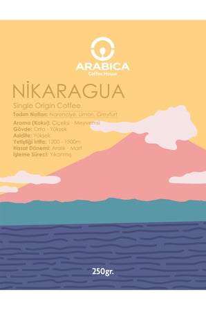 Nikaragua San Jose Estate 250g Öğütülmüş Kahve Taze Kavrulmuş
