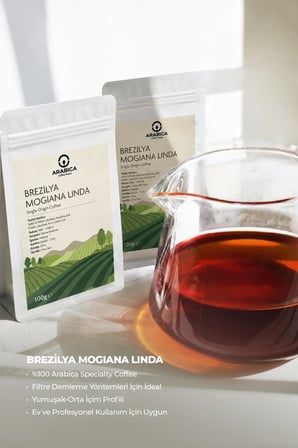 Brezilya Mogiana Linda 100 g | %100 Arabica Specialty Çekirdek Kahve | Medium Kavrulmuş