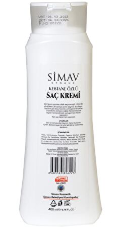 SİMAV Coğrafi İşaretli Kestane Özlü Saç Kremi - 400 ml