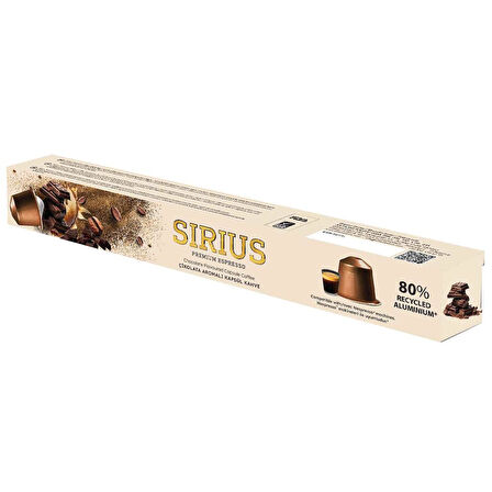 Sirius Premium Çikolata Aromalı Kapsül Kahve (Nespresso Uyumlu) - 10 Adet