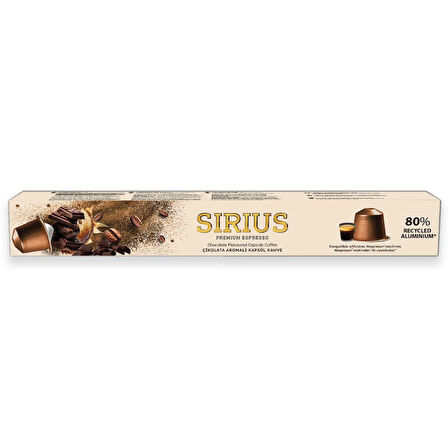 Sirius Premium Çikolata Aromalı Kapsül Kahve (Nespresso Uyumlu) - 10 Adet